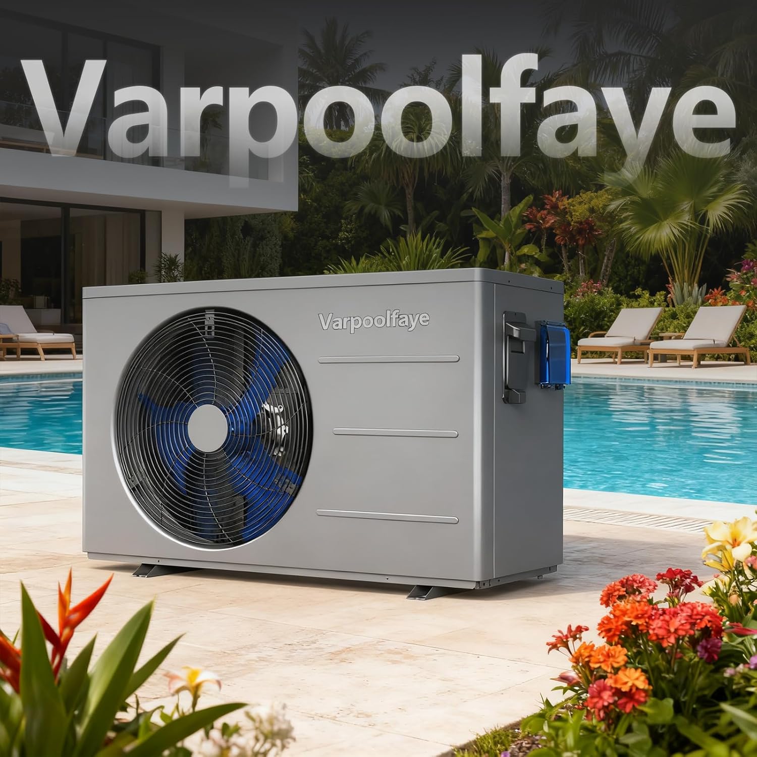 Above Ground Pool Heater 40000 BTU Swimming Pool Heater Pump Heating or Cooling Electric Inground Pool Heater 12000 Gallon WiFi Control Schedule 220V