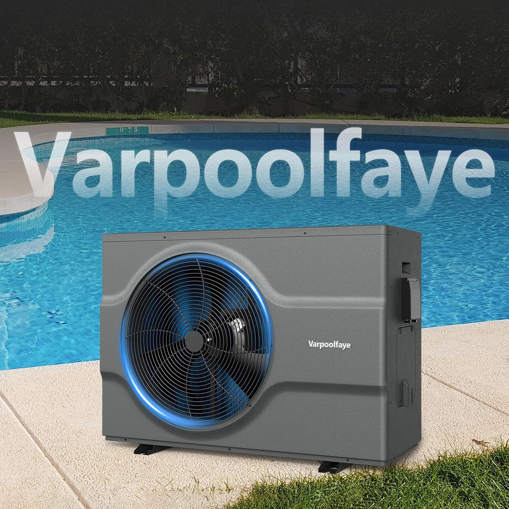 58000 BTU Inverter Air-Source Swimming Pool Heat Pump 17000 Gallon Electric Pool Heater for Above and Inground Pool Energy Save 45% WiFi App Control 220V/60Hz