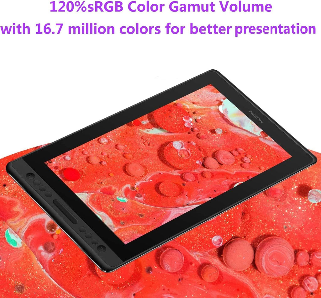 HUION KAMVAS Pro 16 Graphics Drawing Tablet with Screen Full-Laminated Graphics Monitor with Battery-Free Stylus Tilt 8192 Pen Pressure 6 Hot Keys Touch Bar - 15.6inch Graphic Tablet for PC/MAC/Linux