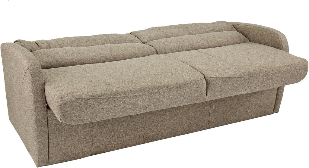 RecPro 70' RV Jack Knife Sofa w/Arms | RV Sleeper Sofa/Couch/Furniture/Living Room (Slideout) (Oatmeal)
