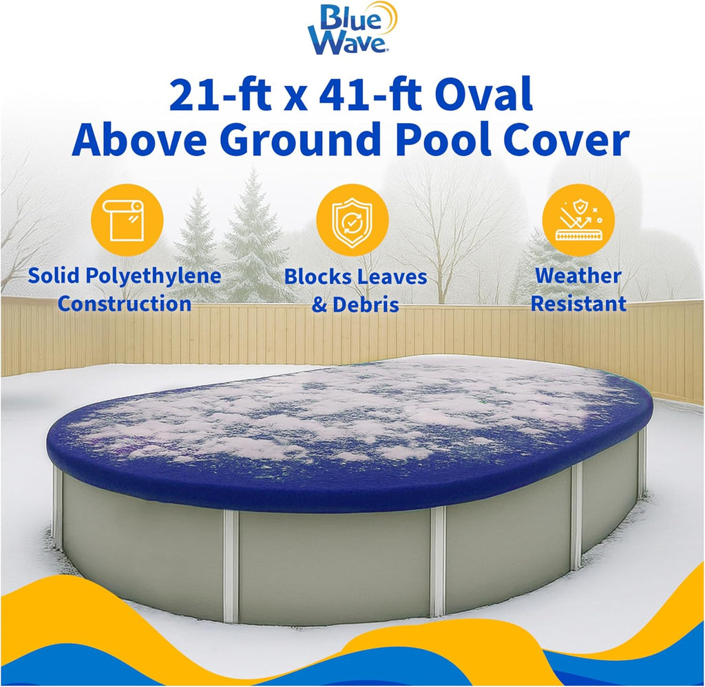 Blue Wave BWC940 Gold 15-Year 21-ft x 41-ft Oval Above Ground Pool Winter Cover,Royal Blue