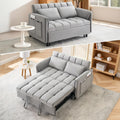 CAPCAEK 3 in 1 Convertible Sleeper Sofa Bed, Modern Velvet Loveseat Pull-Out Couch w/Pullout Bed, Small Love Seat Lounge Sofa w/Reclining Backrest,Toss Pillows, Pockets, for Living Room