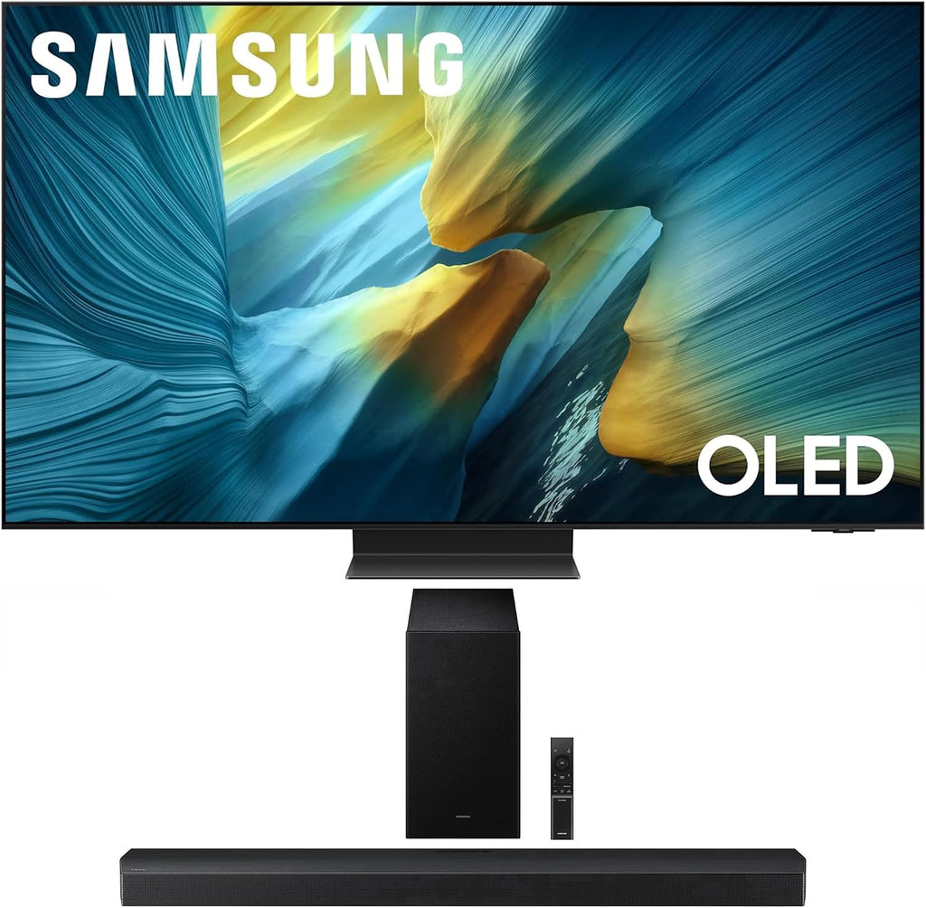 SAMSUNG QN65S95FAFXZA 65 Inch OLED HDR Pro 4K Smart TV with a HW-B750F B Series Soundbar 5.1 Ch and Subwoofer (2025)