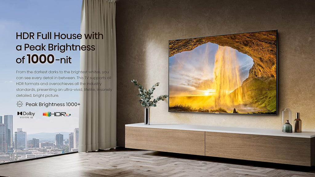 Hisense ULED Premium U7H QLED Series 75-inch Class Quantum Dot Google 4K Smart TV (75U7H, 2022 Model), Black