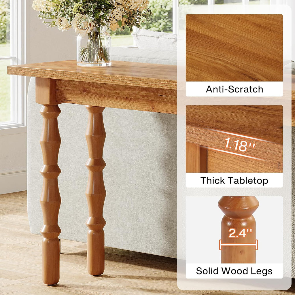 Tribesigns 70.9-Inch Extra Long Console Table for Entryway, Narrow Sofa Table Behind Couch with Solid Wood Legs, Entry Accent Table for Living Room, Foyer, Hallway, Entrance
