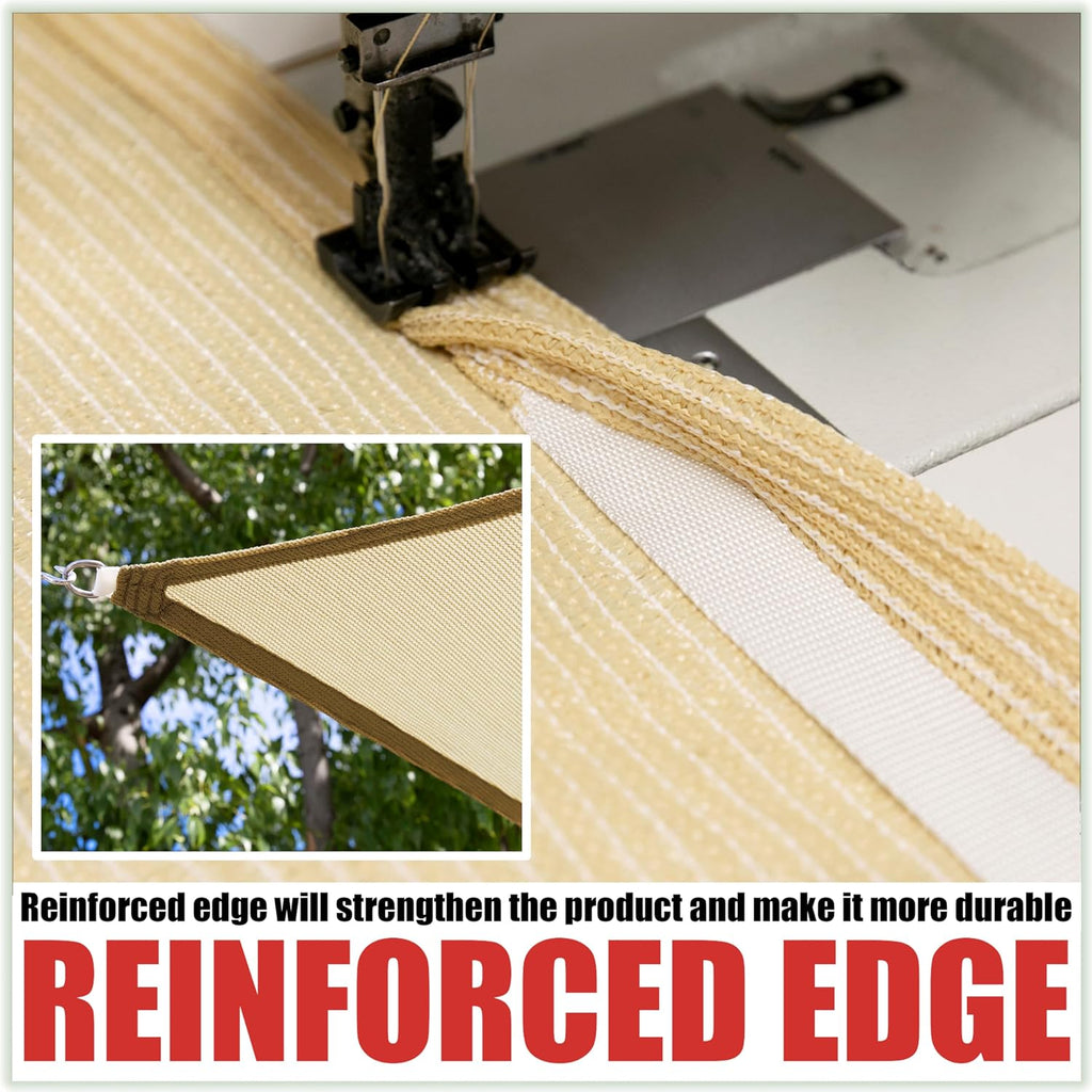 Royal Shade 14' x 20' White Rectangle Square Sun Shade Sail Order to Make RTAPR1216 Canopy, UPF50+ 95% UV Blockage, 200GSM Commercial Standard Heavy Duty, 3 Years Warranty (We Make Custom Size)