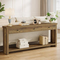 Tribesigns 70.9 inch Console Table with 3 Drawers, Extra Long Entryway Table, Wood Sofa Table Oak Furniture with Open Storage Shelves Wooden Couch Table Foyer Tables for Living Room Hallway Entrance