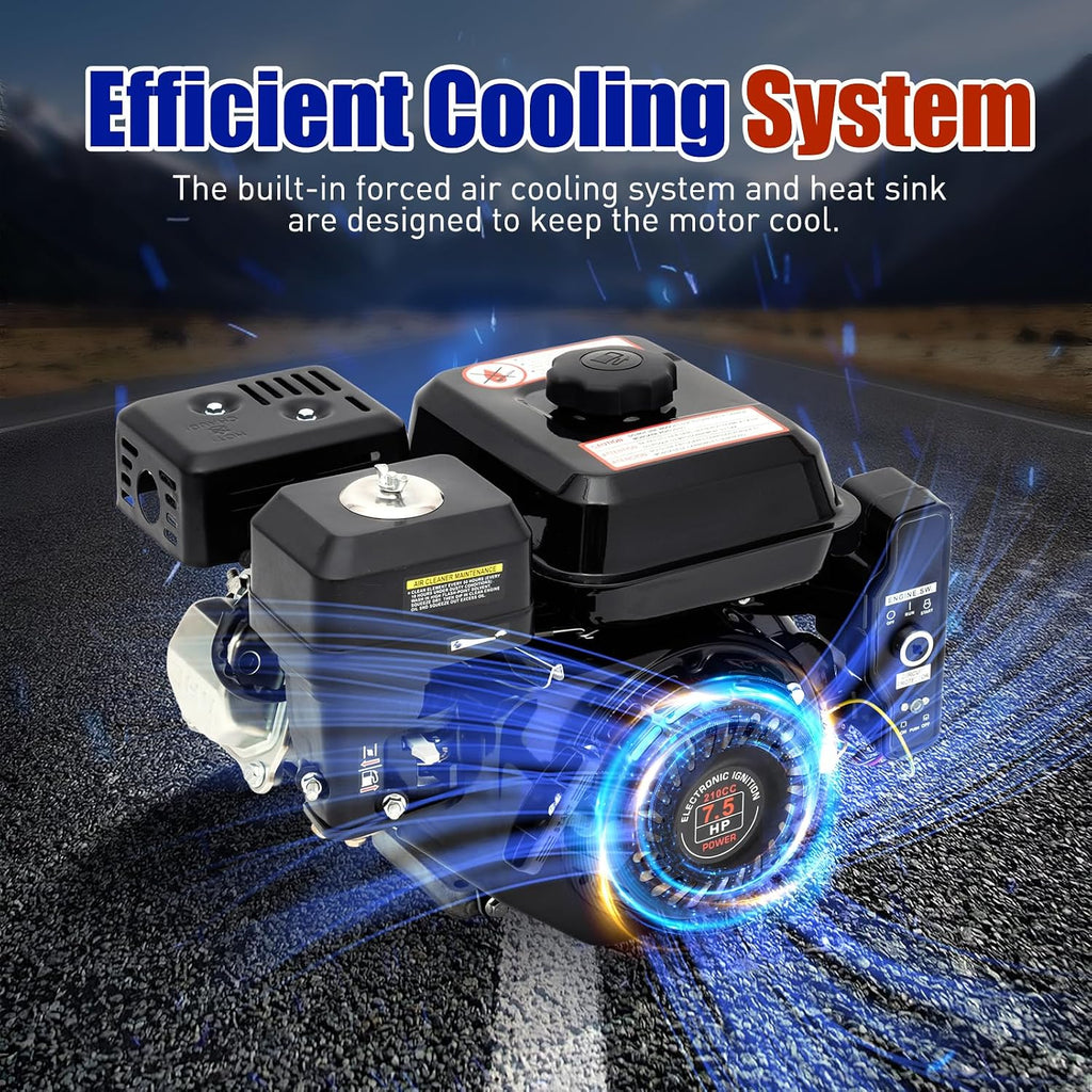 7.5HP 210cc 4-Stroke Gas Engine Electric Start Go Kart Log Splitter Gas Engine Power Motor