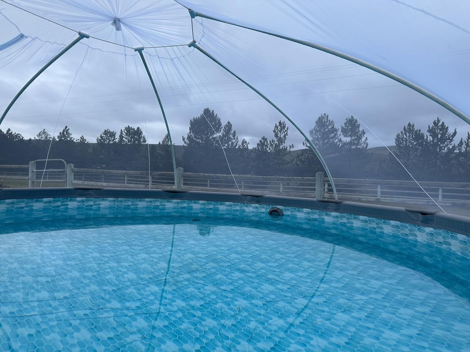 | Pool Net Dome for 14' to 15' Round Above Ground Pools | 6 of 7 Parts Included. NOT Included are THE Poles Made of Inexpensive PVC Pipe to BE Purchased BY Customer.
