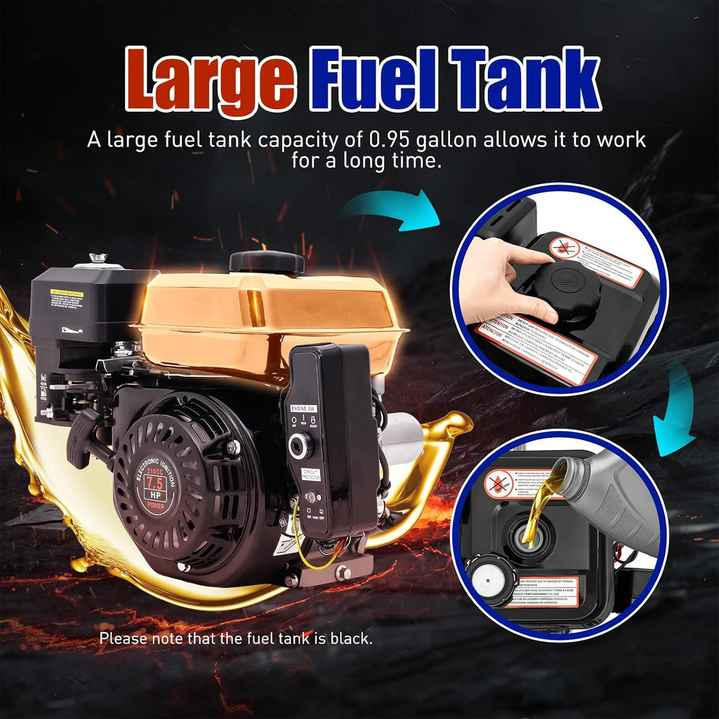 7.5HP 210cc 4-Stroke Gas Engine Electric Start Go Kart Log Splitter Gas Engine Power Motor