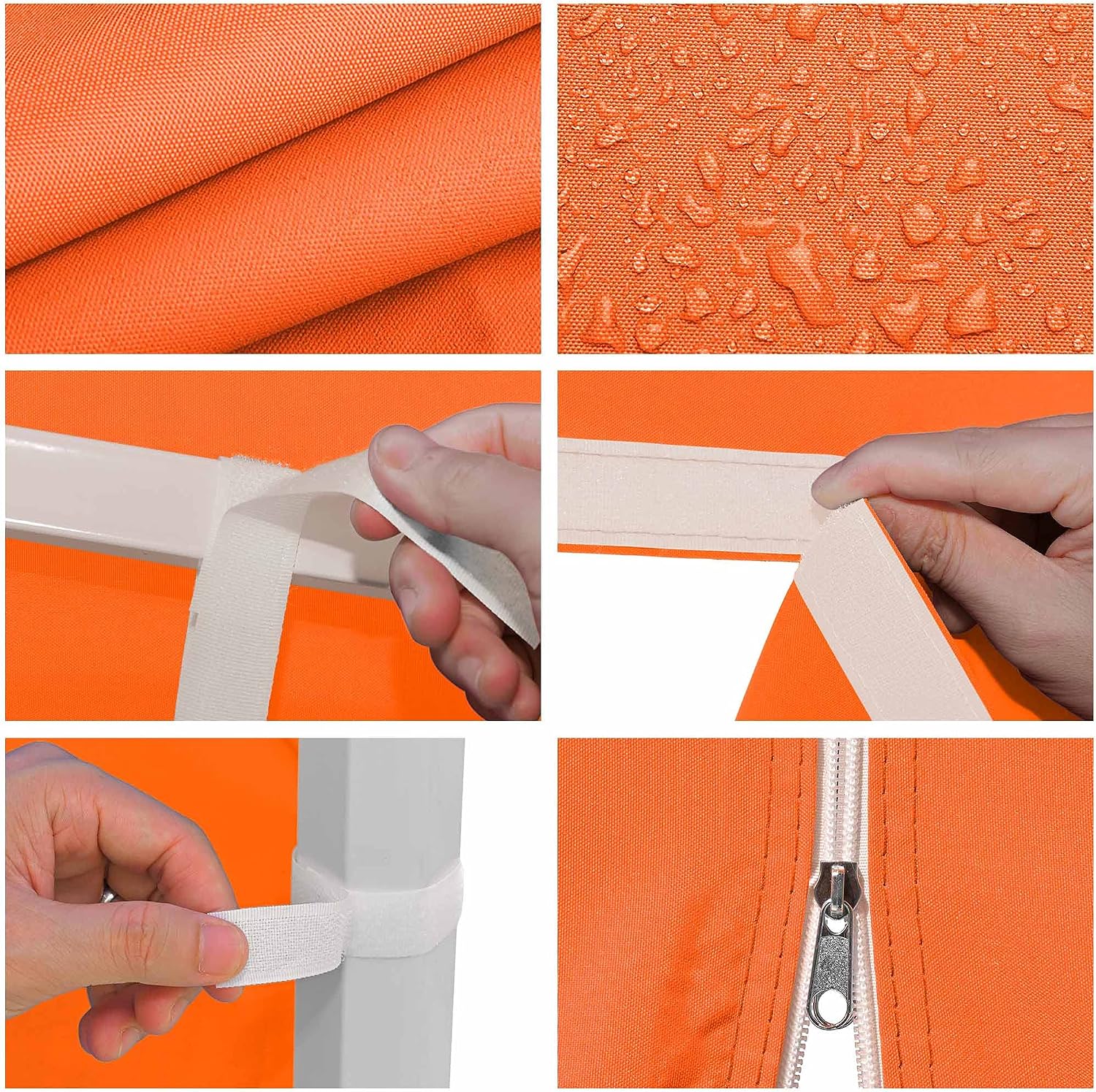 InstaHibit 6 Pack Side Wall for 10x20 Ft EZ Pop Up Canopy Tent UV50+ Zipper 550D (Sidewall Only)