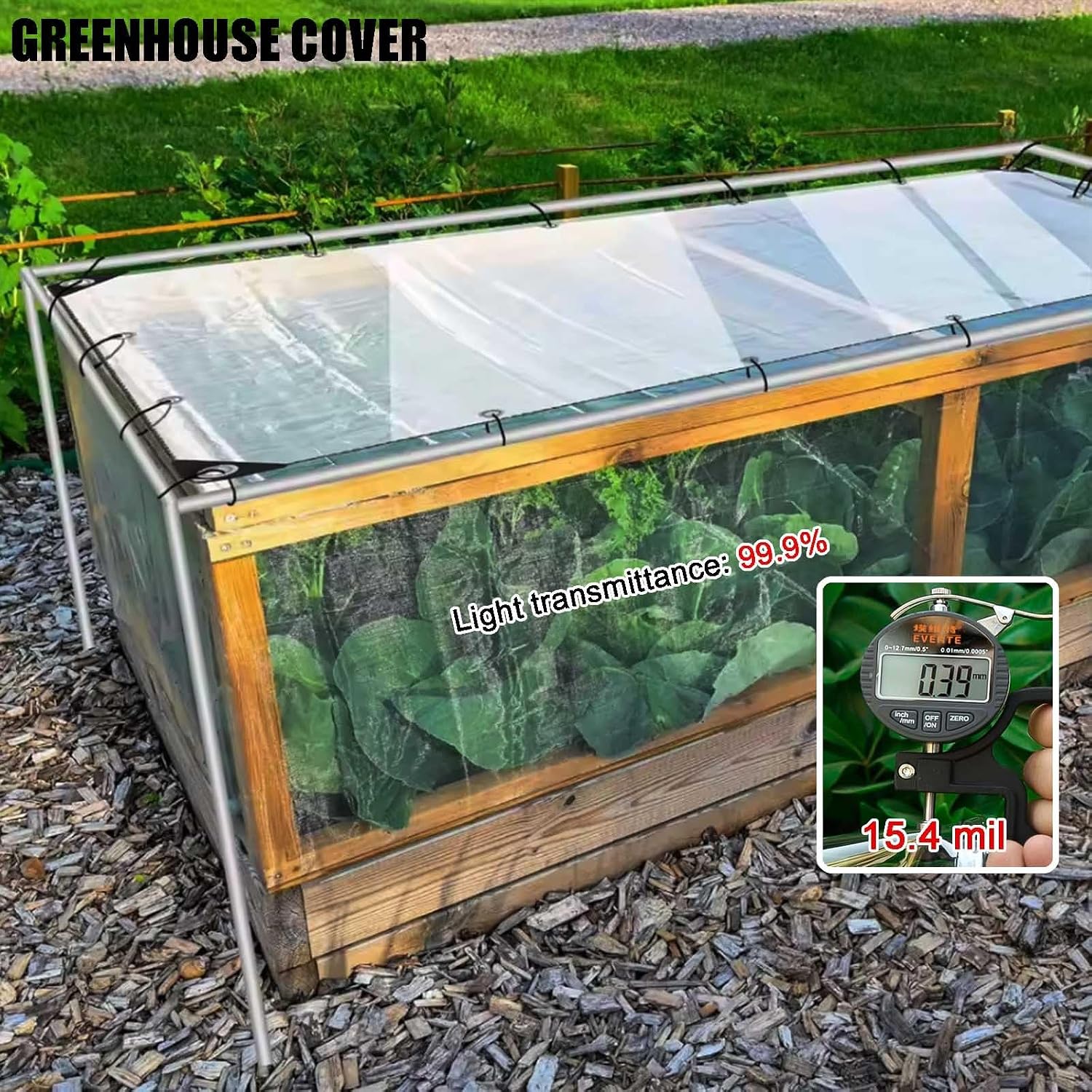 Clear Tarps Heavy Duty Waterproof, Plastic Tarp with Grommets Transparent Vinyl, Greenhouse Tarpaulin 15.4 mil Thick, Rainproof Chicken Coop Cover for Porch Patio Outdoor 3x3ft - 20x32ft(12x26FT)