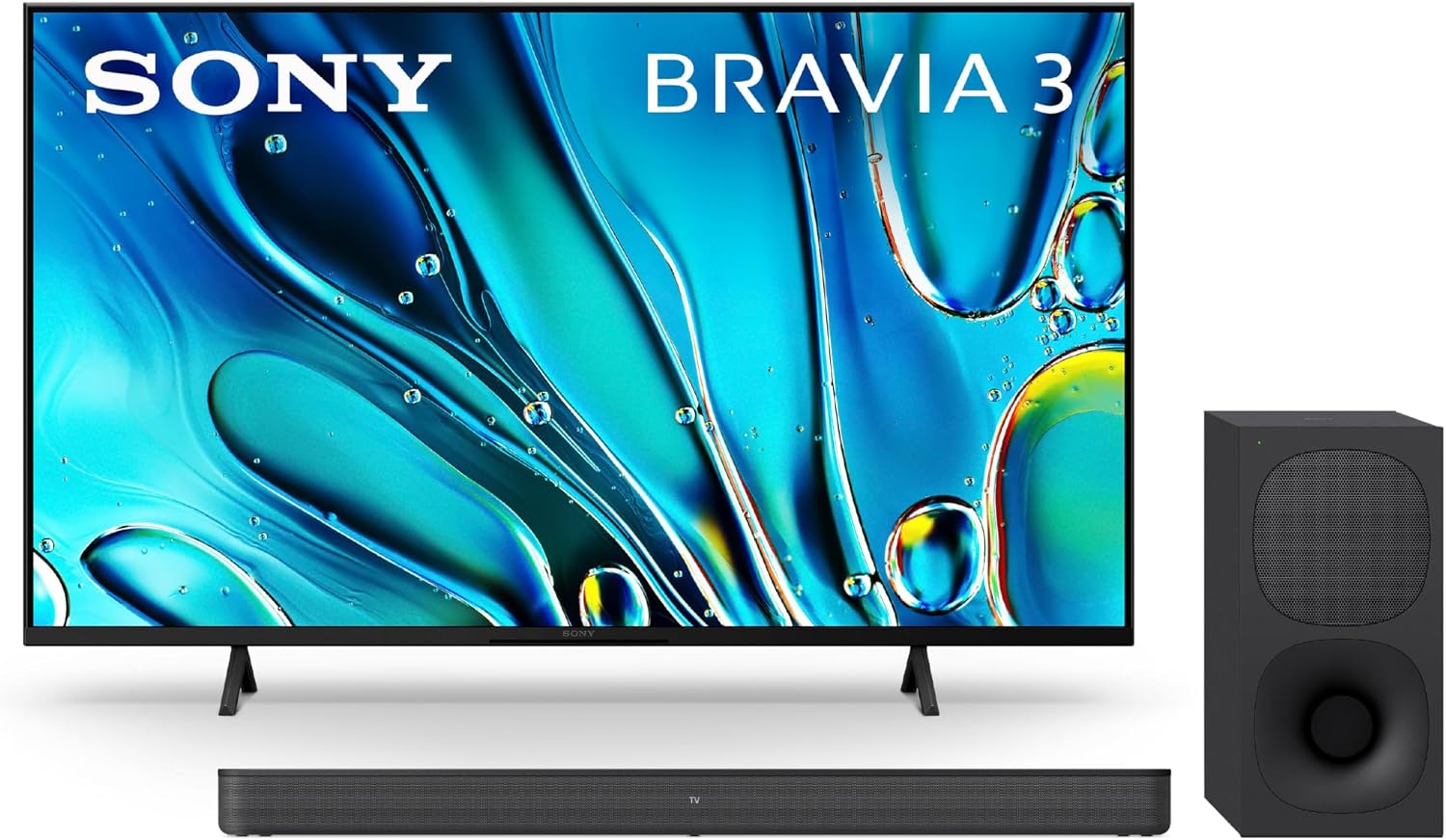 Sony 43 Inch 4K Ultra HD TV BRAVIA 3 LED Smart Google TV HT-S400 2.1ch Soundbar with Powerful Wireless subwoofer