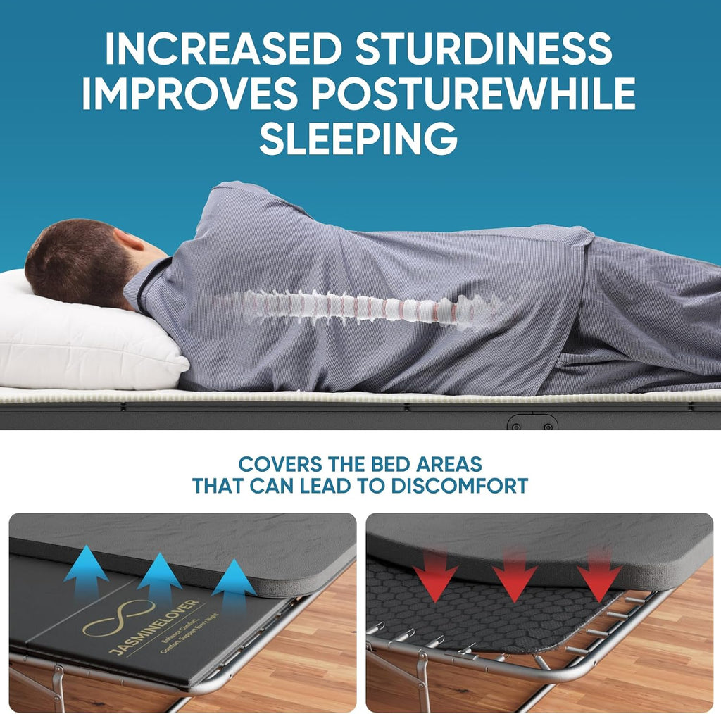 Bunkie Board King Size 76x80 - Heavy Duty Reinforced Wood Bed Boards for Under Mattress, Universal Sleeper Sofa Support Board with Anti-Sag Design for Metal Bed Frame, Platform Beds&Pull Out Couches