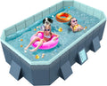 Foldable Non-Inflatable Above Ground Framed Swimming Pool for Backyard, Family Pool (113' x 66' x 20')