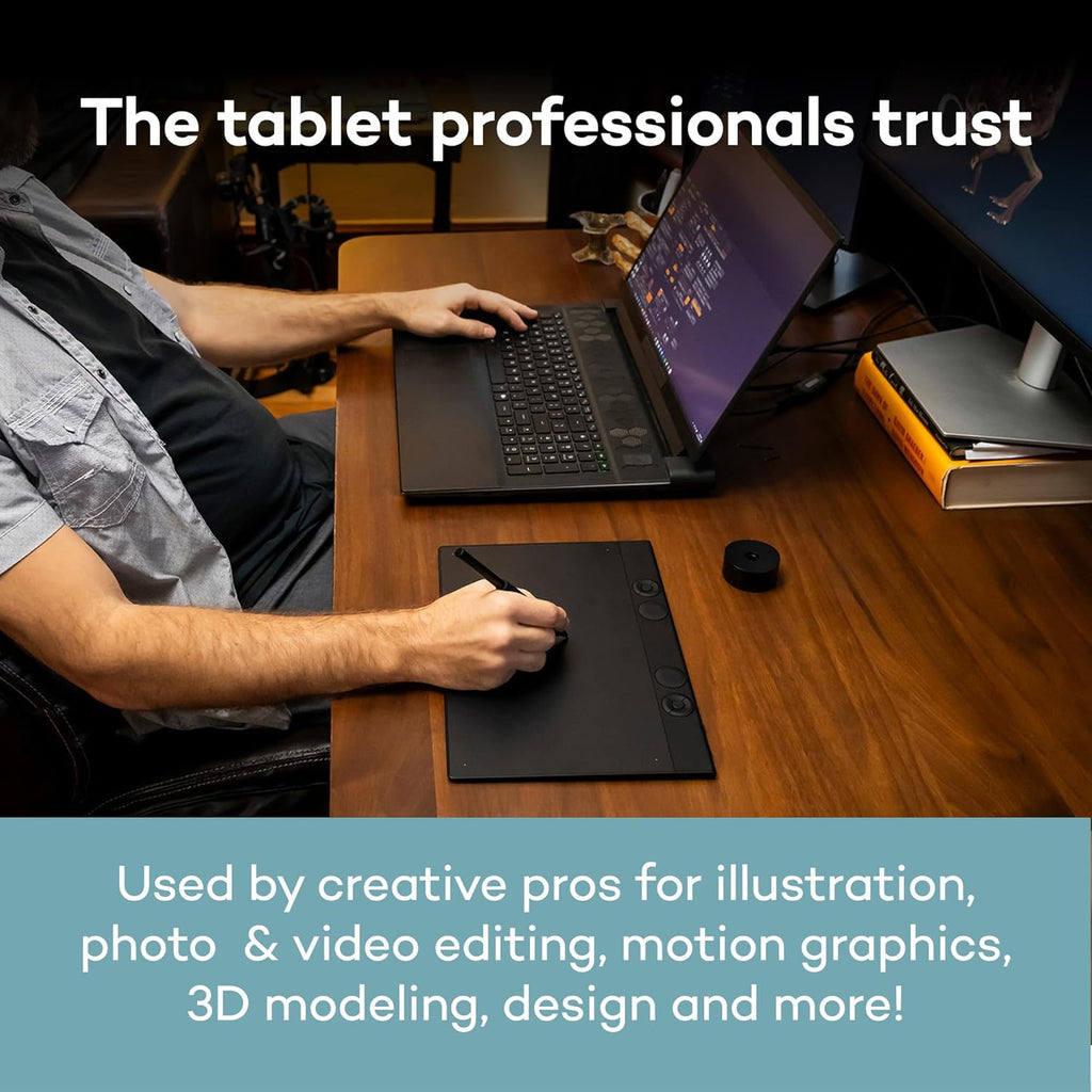 Wacom Intuos Pro Small Bluetooth Professional Graphic Drawing Tablet with Pro Pen 3, Compatible with Mac, Windows - 2025 Edition