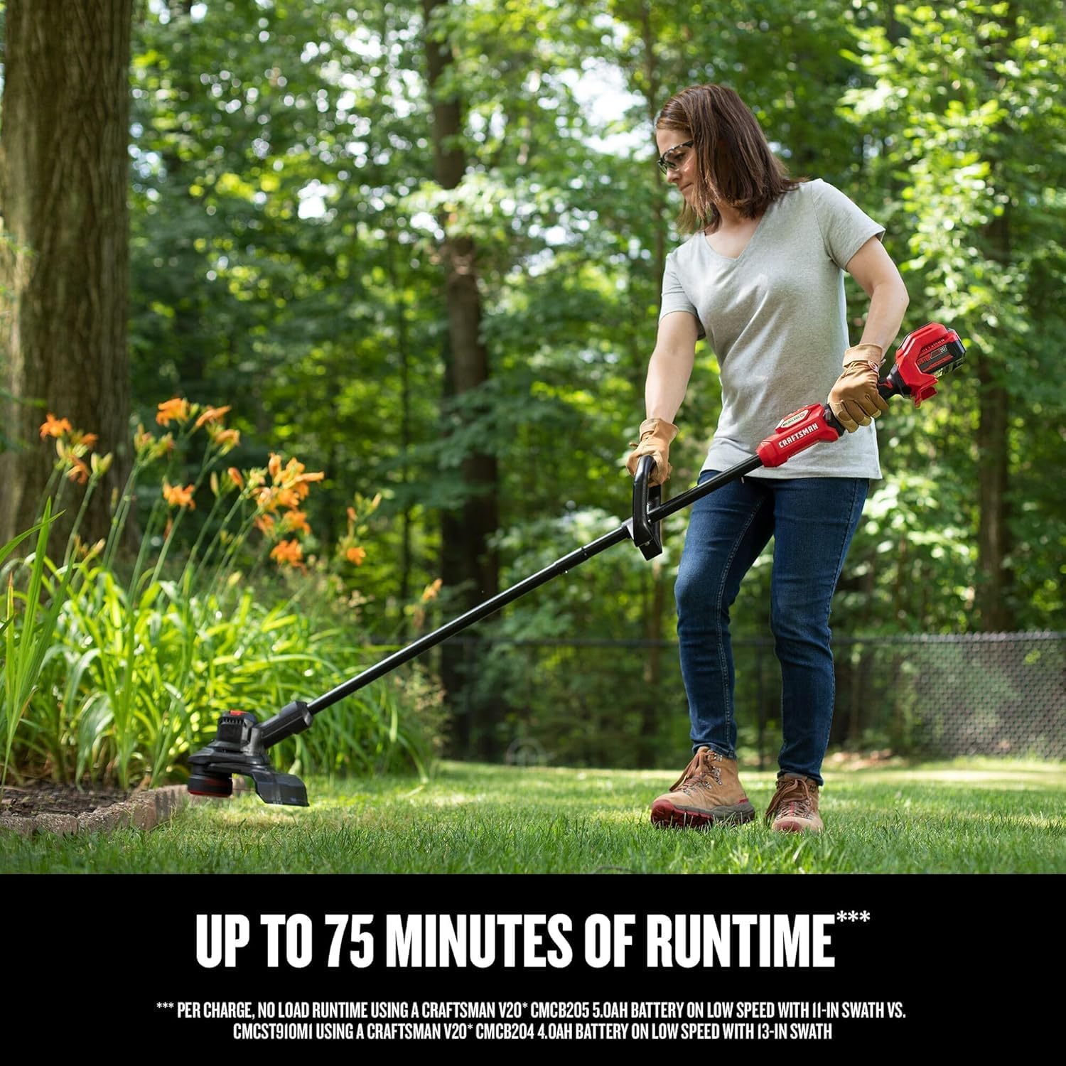 CRAFTSMAN CMCK497P1R V20 Lithium-Ion Cordless String Trimmer and Blower Combo Kit (5 Ah) (Renewed)