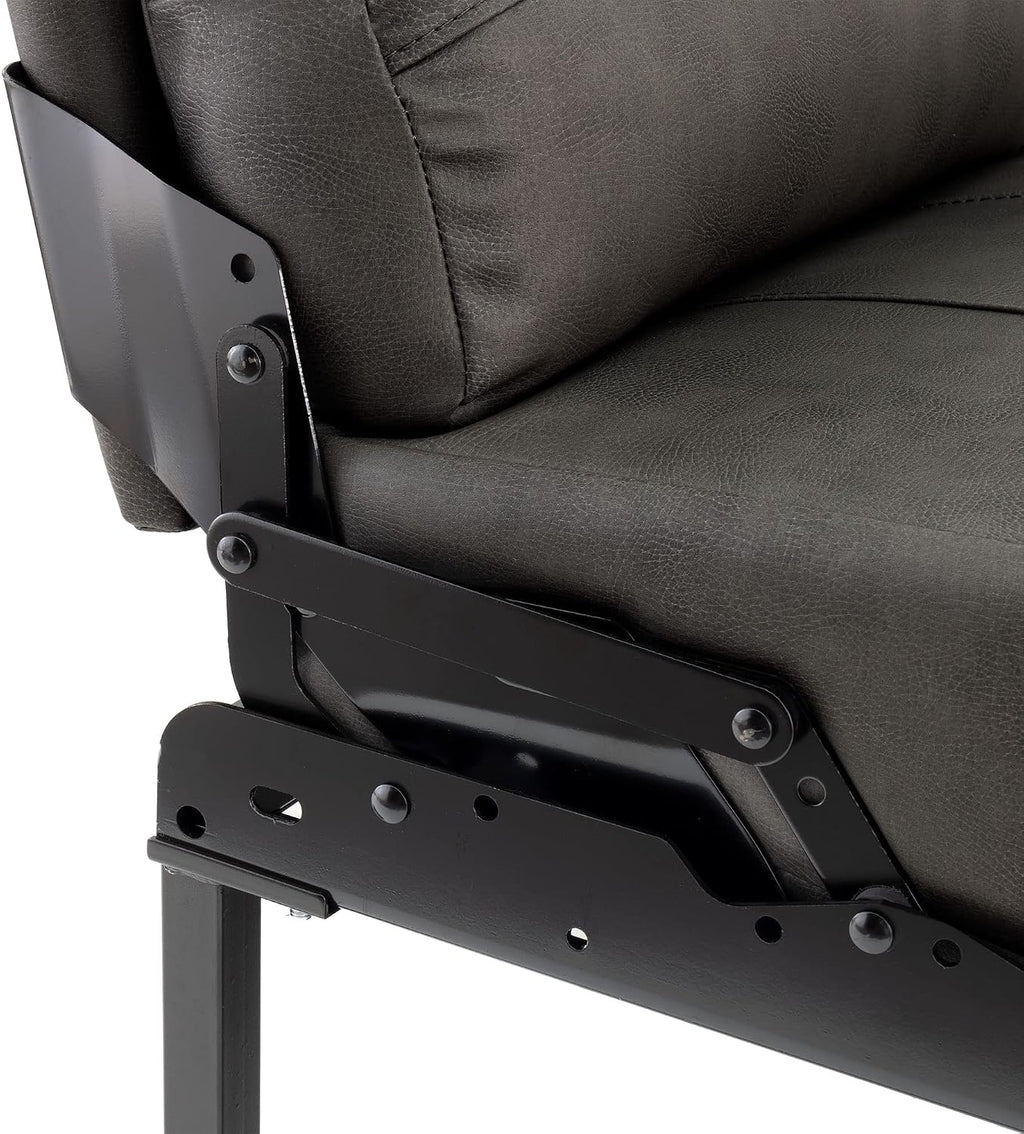 RecPro Charles RV Jackknife Sofa | Love Seat | Sleeper Sofa | Length Options 62', 68', 72' | 11' Legs and Hardware Included (62 Inch, Gunmetal)