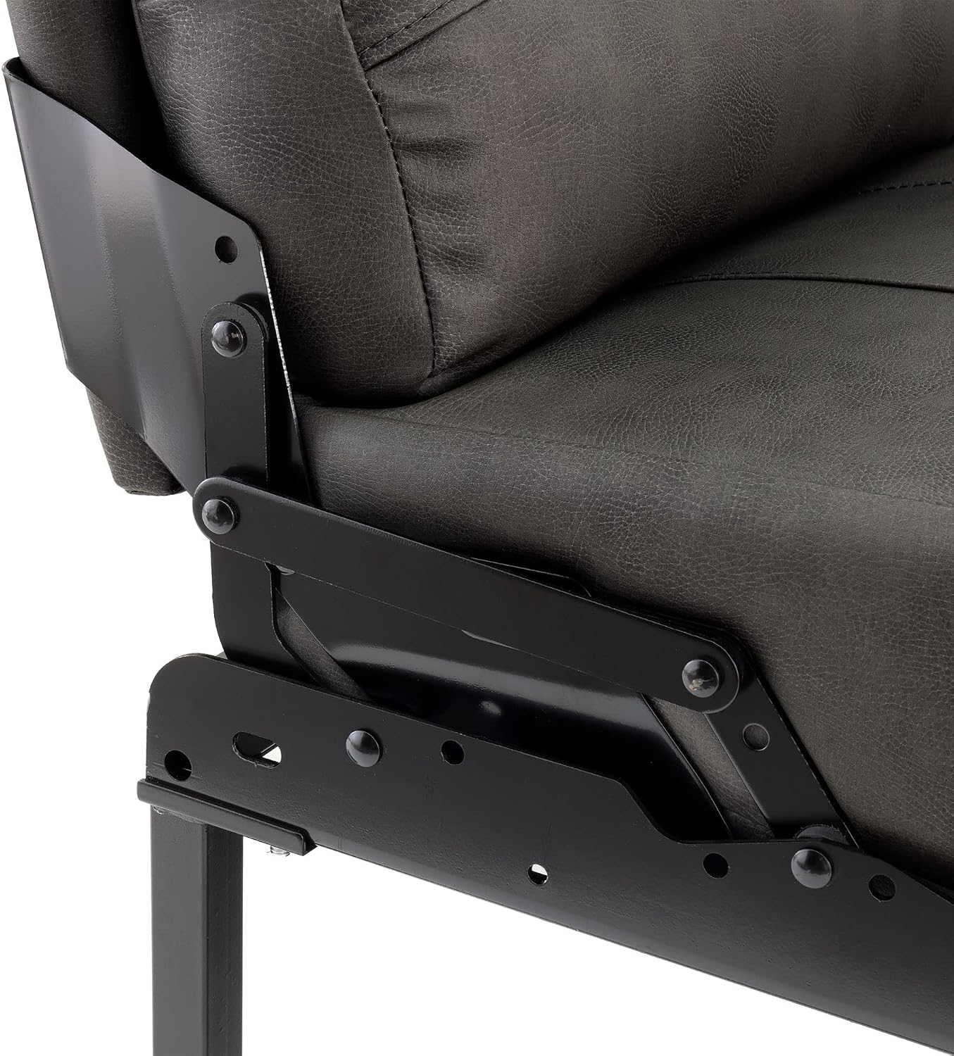 RecPro Charles RV Jackknife Sofa | Love Seat | Sleeper Sofa | Length Options 62', 68', 72' | 11' Legs and Hardware Included (62 Inch, Gunmetal)
