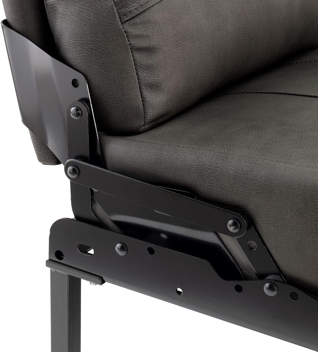 RecPro Charles RV Jackknife Sofa | Love Seat | Sleeper Sofa | Length Options 62', 68', 72' (72 Inch, Gunmetal)