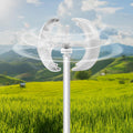 Wind 600W Turbine Generator, 24V 5 Blades Lantern Motor Vertical Axis Windmill Kit with Controller, Low Wind Speed Starting Wind Power Generator for Home, Camping (24V,600W)