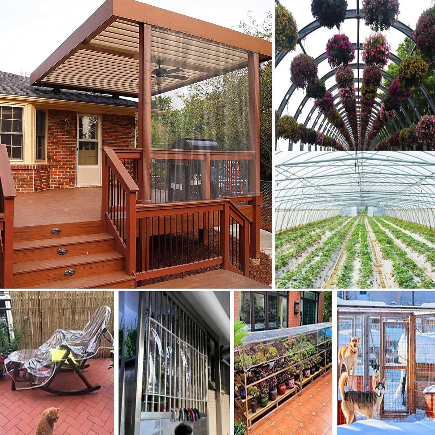 Clear Tarps Heavy Duty Waterproof, Plastic Tarp with Grommets Transparent Vinyl, Greenhouse Tarpaulin 15.4 mil Thick, Rainproof Chicken Coop Cover for Porch Patio Outdoor 3x3ft - 20x32ft(17x32FT)