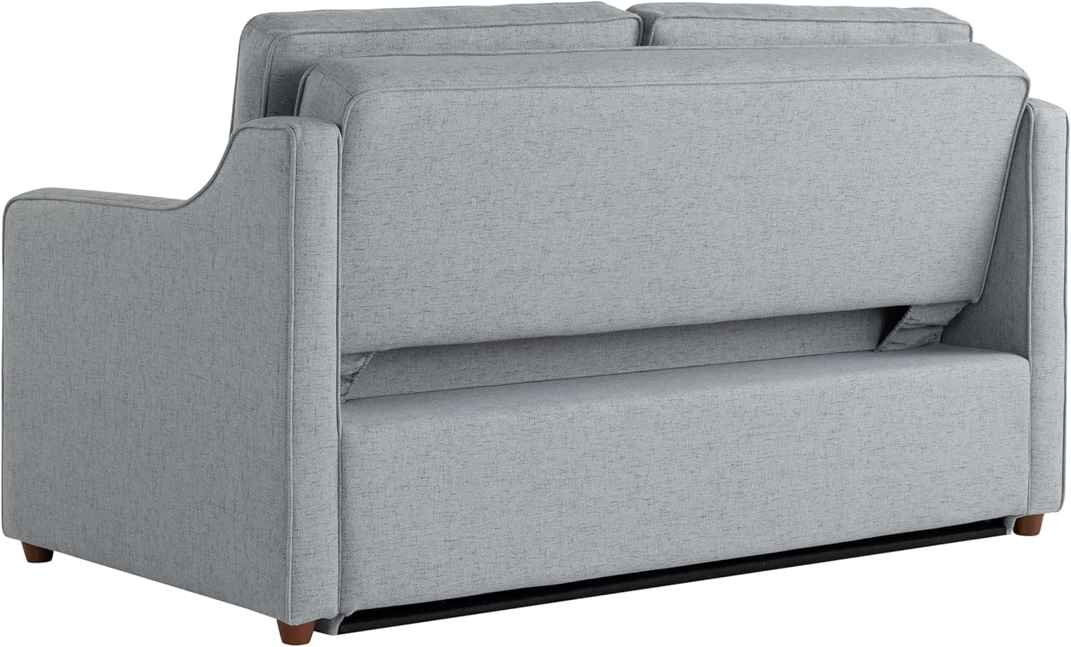 Serta® Corren 68.1' Queen Sized Convertible Sofa, Dream Coil® Comfort, Fingerguard® Pinch Point Protection, Sofa Chenille Fabric, Light Gray