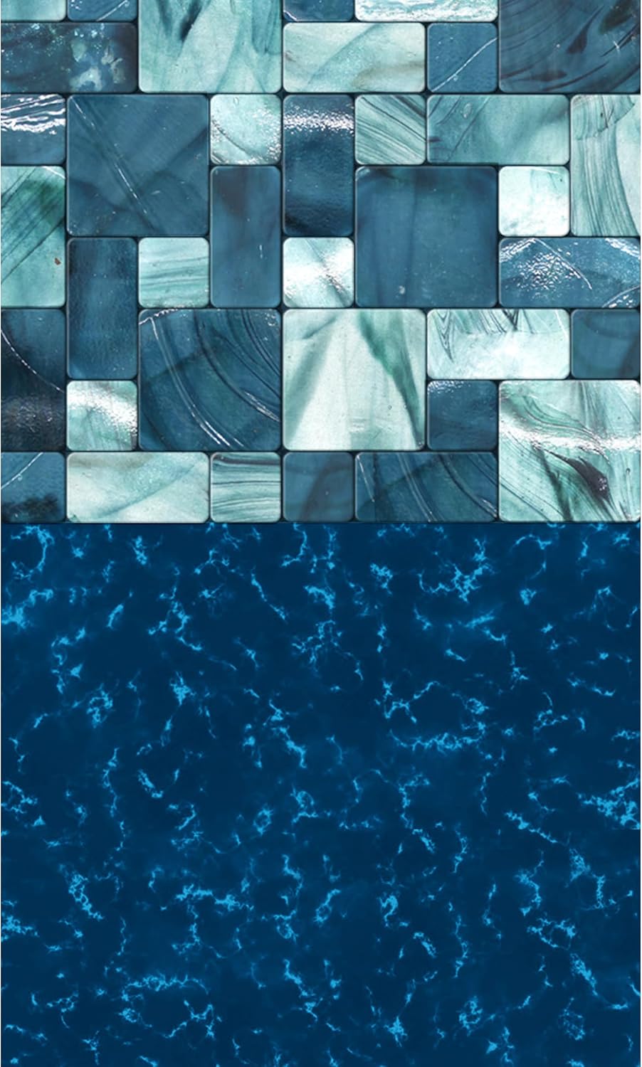 Blue Wave Emerald Coast Overlap 15 ft Round Pool Liner for Above-Ground Steel Wall Pools – Weather Resistant Standard Gauge Vinyl with Welded Seams - Dark Blue, Fits 48/54-In Depth Walls
