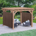 20' x 14' Brown Sun Shade Panel Privacy Screen, 95% UV Blockage Awning Shelter Fabric Cloth Screen for Pergola, Gazebo, Window, Patio - Heavy Duty Commercial Grade (Custom Size - Made in USA)