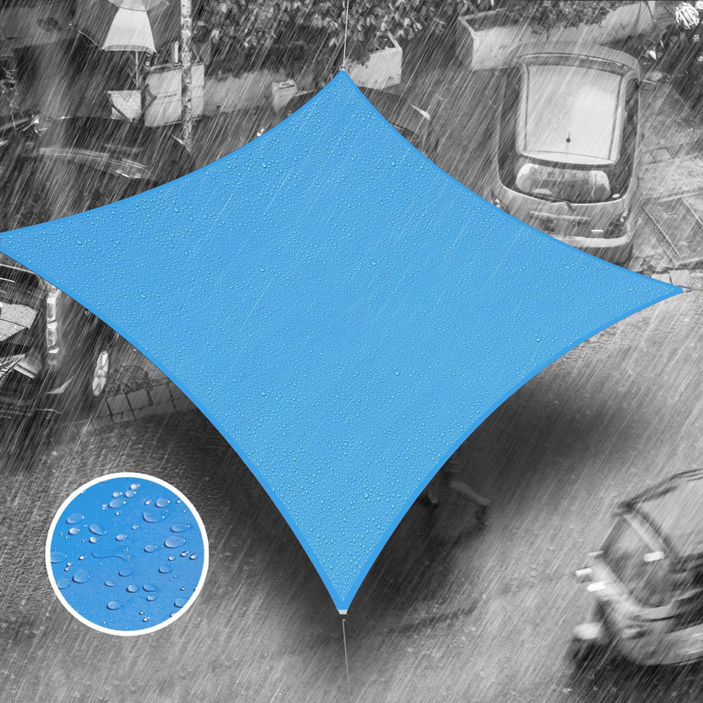 Royal Shade 14' x 20' Blue Rectangle Waterproof Sun Shade Sail RS-SLR Canopy Awning Shelter, UPF50+ 98% UV Blockage UV & Water Resistant, Outdoor Patio Garden Carport (We Make Custom Size)