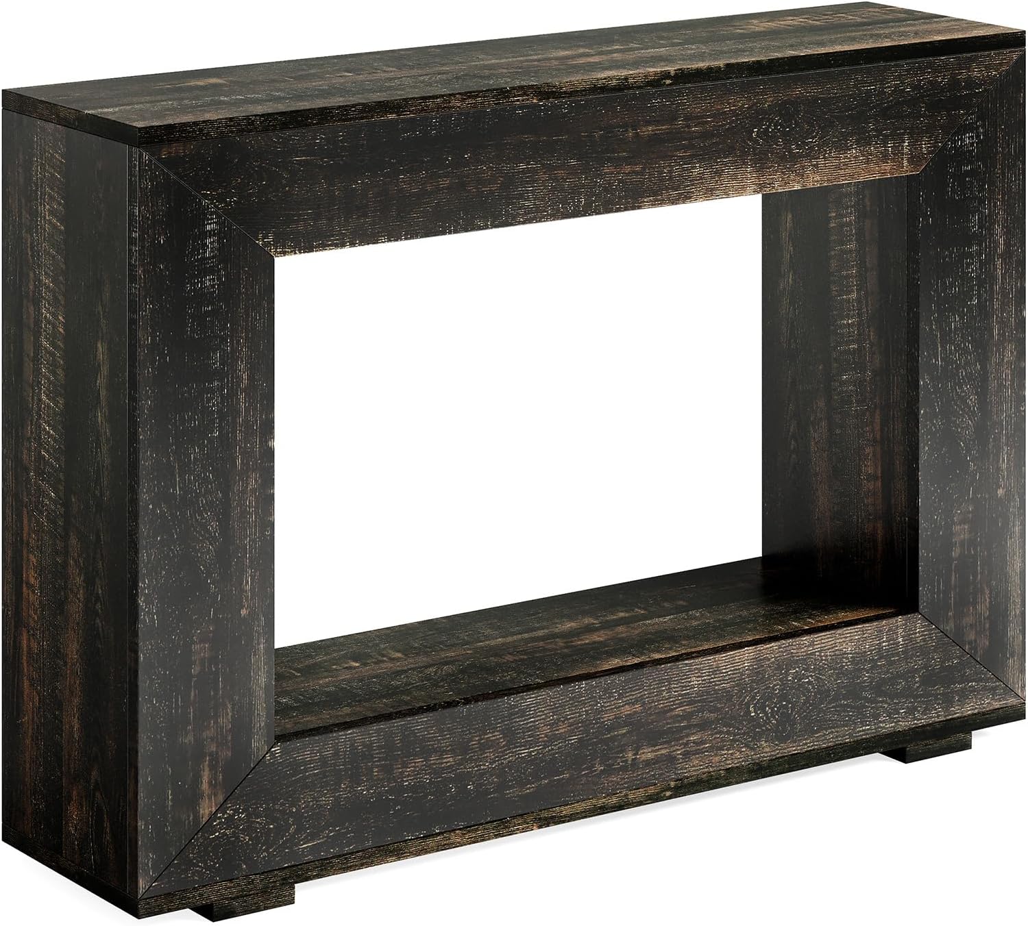 LITTLE TREE 47 Inches Console Table, Sofa Table with Storage, Modern Entryway Table for Hallway, Narrow Long Sofa Entryway Table for Living Room, Black
