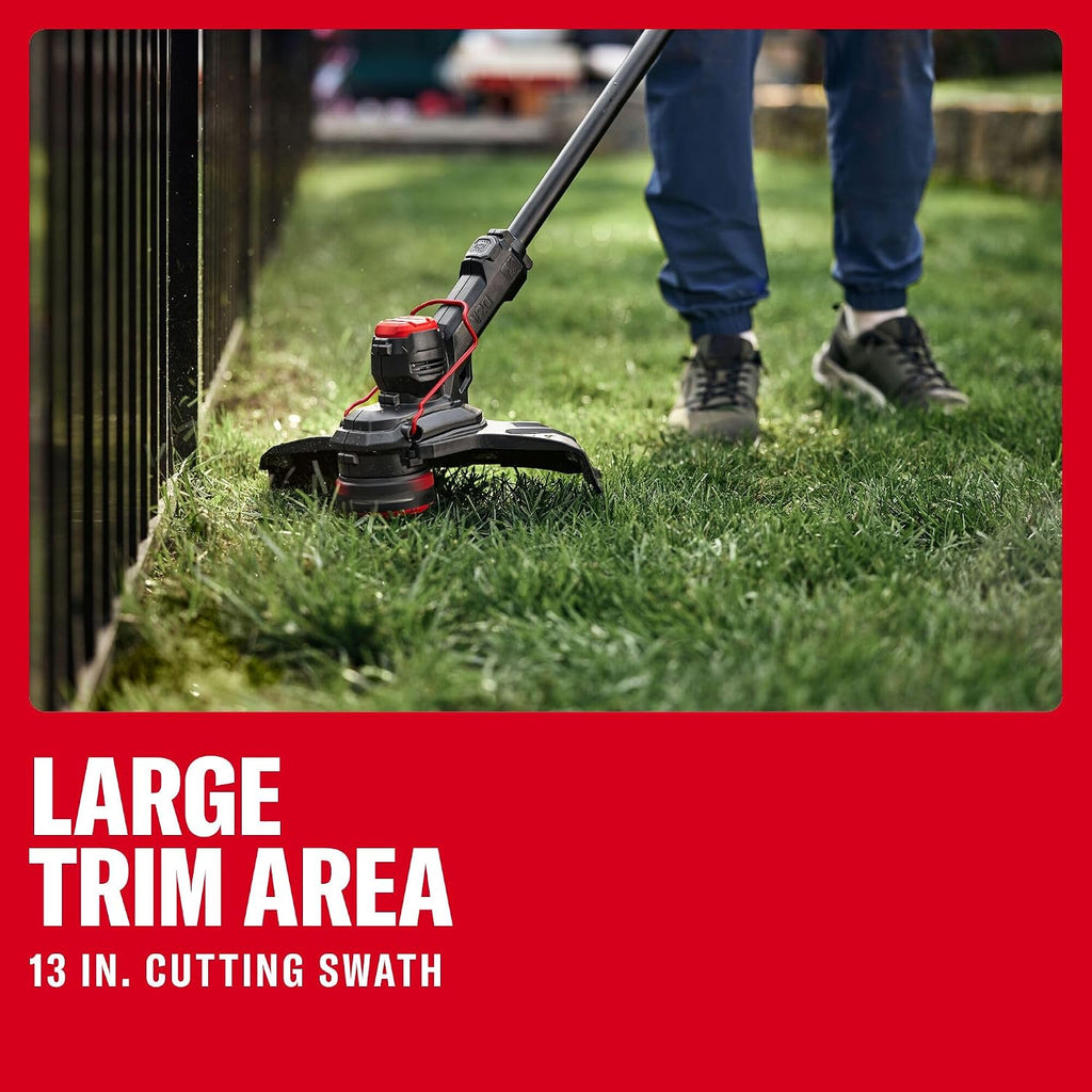 CRAFTSMAN V20 String Trimmer and Lawn Edger Kit with 4Ah Battery and Charger, 13 in. Cordless Weed Wacker with Up to 63 Minutes Runtime, Lightweight (CMCST901M1)