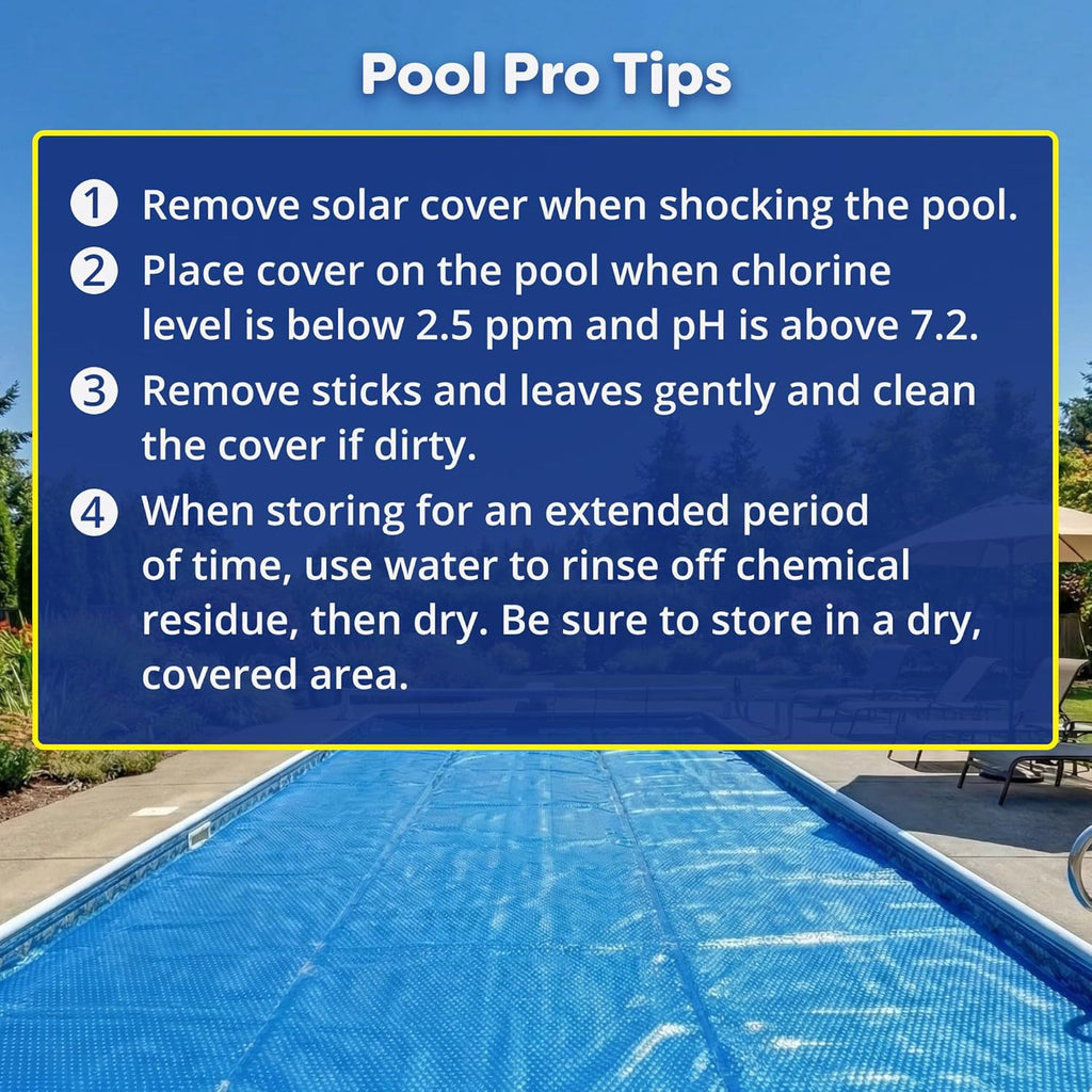 In The Swim 24' Standard Blue Round Solar Pool Cover 8 Mil for Solar Heating Above Ground Pools and Inground Pools