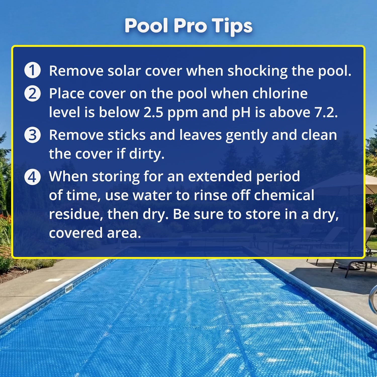 In The Swim 24' Standard Blue Round Solar Pool Cover 8 Mil for Solar Heating Above Ground Pools and Inground Pools