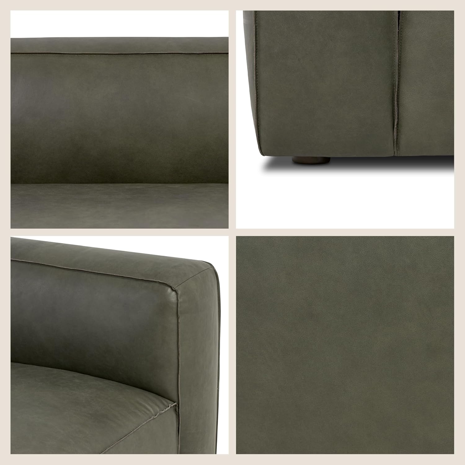 Poly & BARK Piazza Reversible Corner Sectional Sofa in Olivine Green