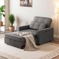 Flamaker Sofa Bed, Sleeper Sofa 3-in-1, Adjustable Couch Bed with Modern Linen Fabric, Convertible Sleeper Chair, Couches for Living Room, Apartment and Small Space (Graphite Gray)