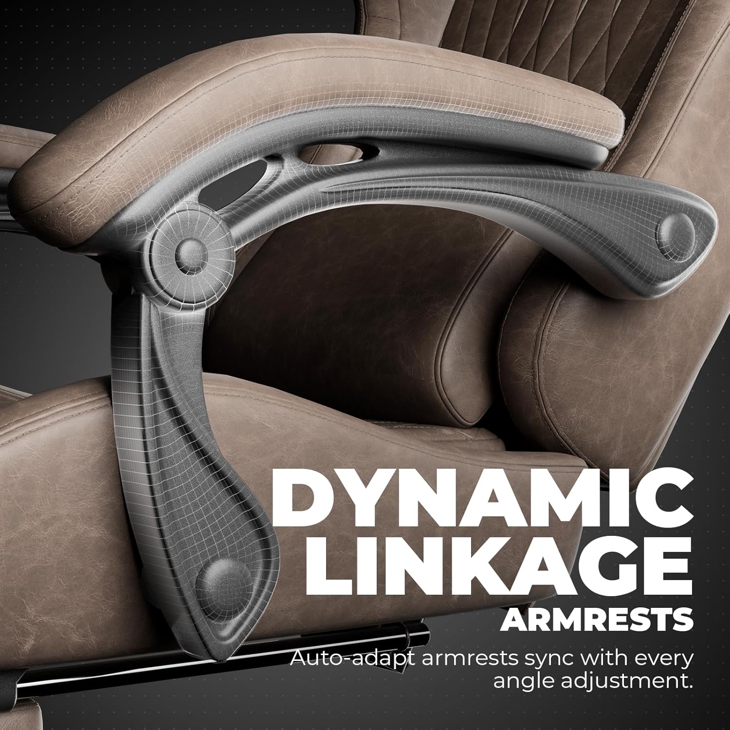 GTPLAYER Gaming Chair, Video Game Chairs with Footrest, PC Gamer Chairs for Adults - Padded High Back Ergonomic Reclining Silla Gamer, Linkage Armrest, Ace Pro, Light Brown