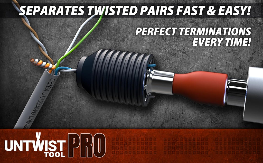 Untwist Tool PRO-COMBO Quickly Separates CAT5e, CAT6, CAT6A, & CAT7