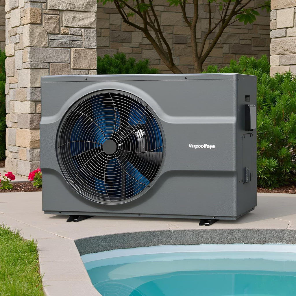 Electric Pool Heater for Inground Pool 88000 BTU Swimming Pool Heat Pump Above Ground Pool Heater 220V 24000 Gallon Heating or Cooling WiFi Control Schedule