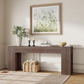 Epecoya Extra Long Sofa Console Table for Entryway Living Room, 79-Inch Farmhouse Wood Behind Couch Table, Rectangular Accent Console with Wooden Double Base for Hallway Foyer Entrance, Light Brown