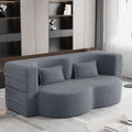 JOYBASE 78in Sofa Couch Convertible Oversized Cloud Loveseat Minimalist Sleeper Sofa Bed for Living Room, Apartment, Office, No Assembly Required (Grey)
