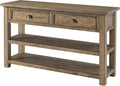 Martin Svensson Home Monterey Solid Wood Sofa Console Table - Reclaimed Natural Finish - Modern Farmhouse - Entryway Table with Two Spacious Drawers
