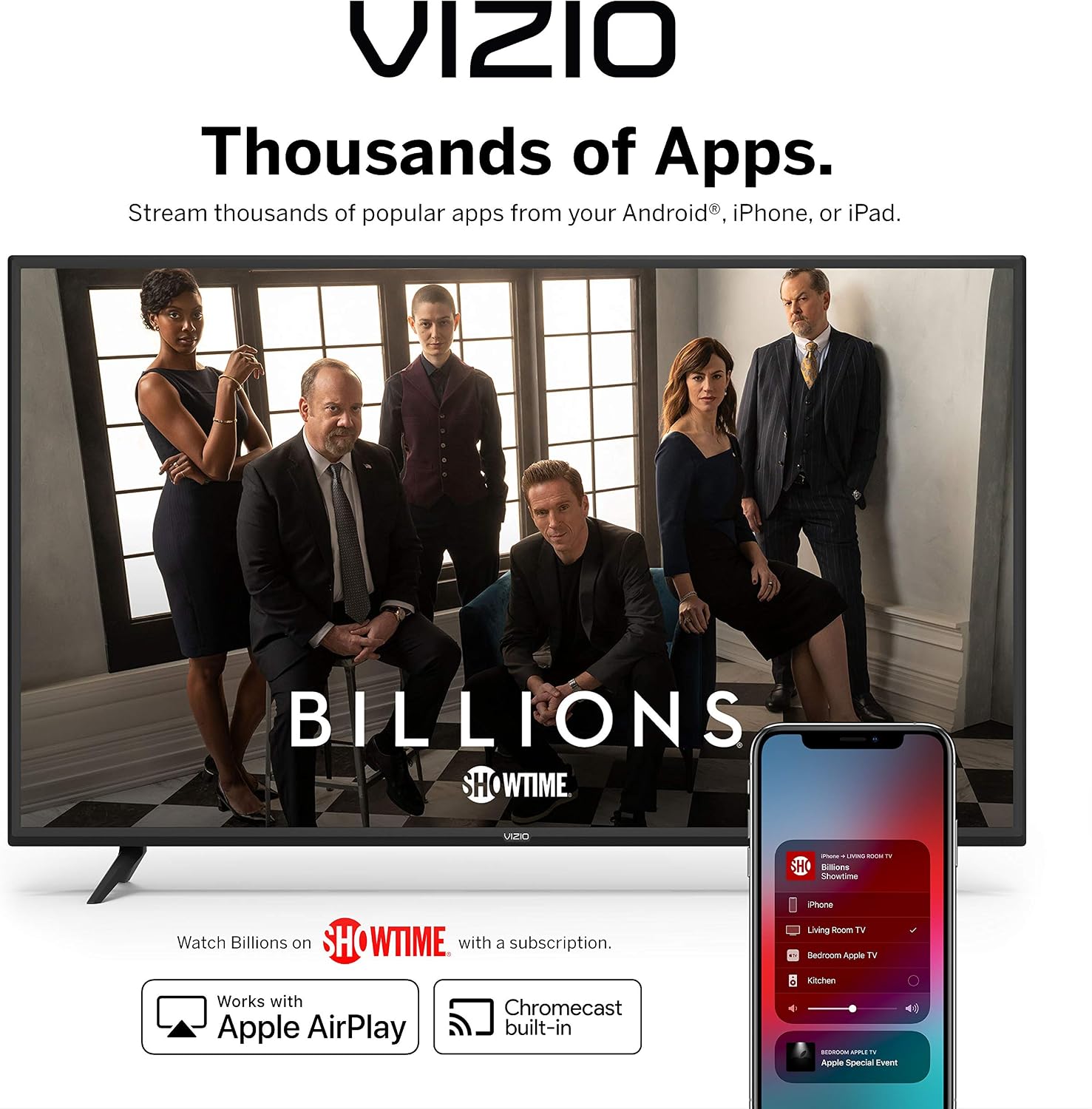 VIZIO 43 Inch 4K Smart TV, V-Series UHD HDR Television with Apple AirPlay and Chromecast Built-in