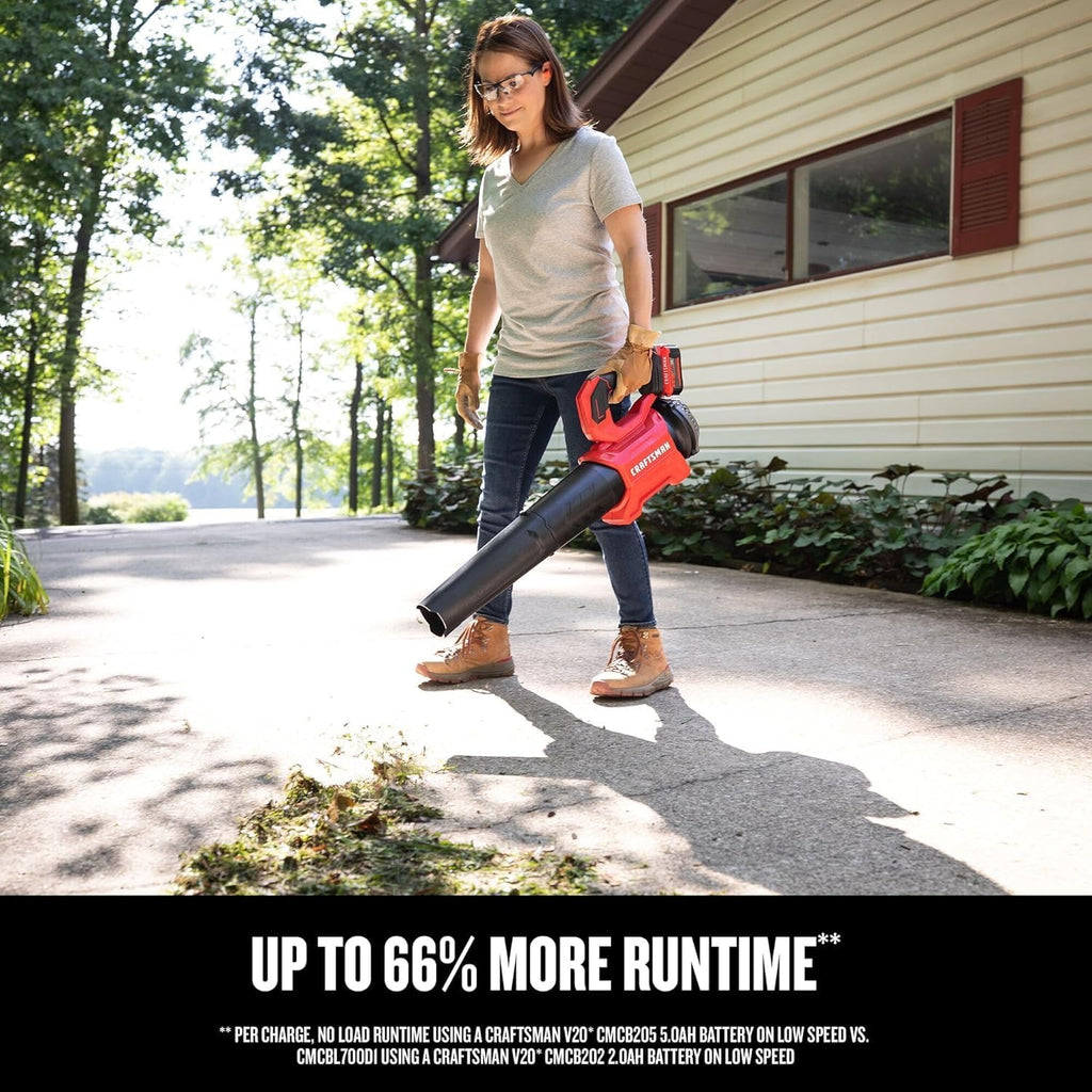 CRAFTSMAN CMCK497P1R V20 Lithium-Ion Cordless String Trimmer and Blower Combo Kit (5 Ah) (Renewed)