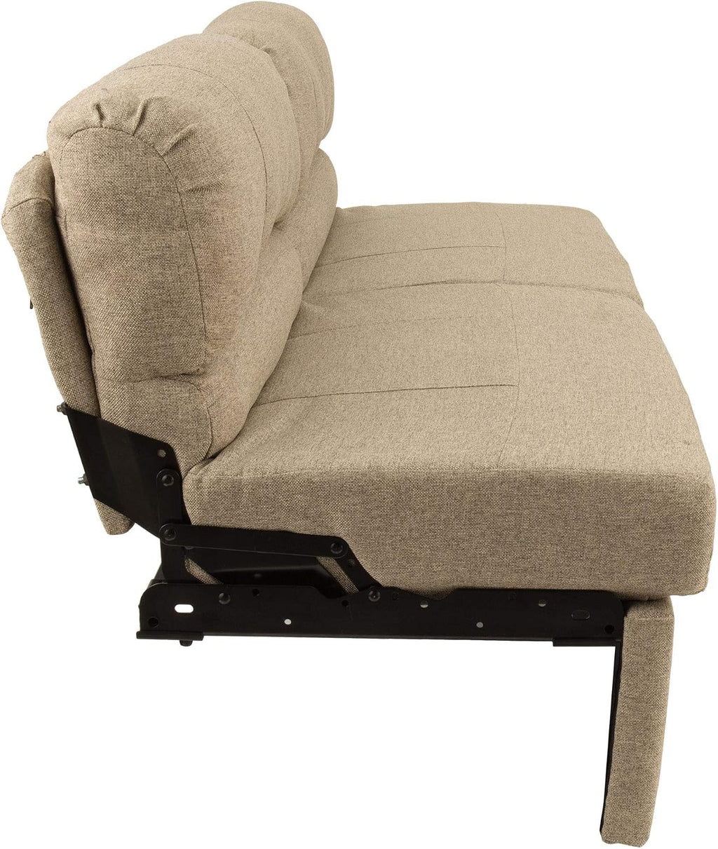 RecPro Charles RV 62' Jackknife Sofa | Love Seat | Sleeper Sofa | RV Furniture | RV Couches | Cloth (Oatmeal)