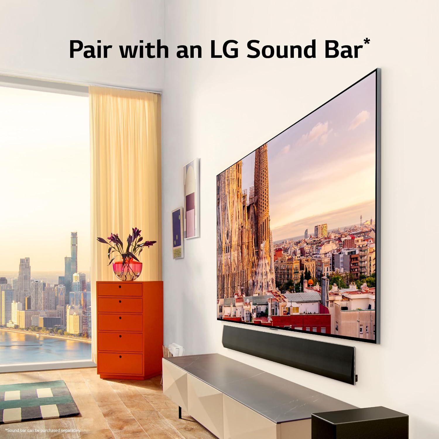 LG 77-Inch Class OLED evo M3 Series, 4K Processor, Smart Flat Screen TV, with Wireless 4K Connectivity, Alexa Built-in (OLED77M3YUA)