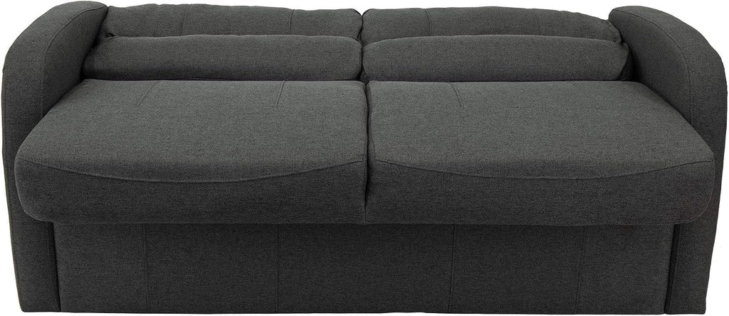 RecPro 60' RV Jack Knife Sofa with Arms | RV Sleeper Sofa | Camper Couch | Slideout Living Room Furniture | Cloth (Fossil)