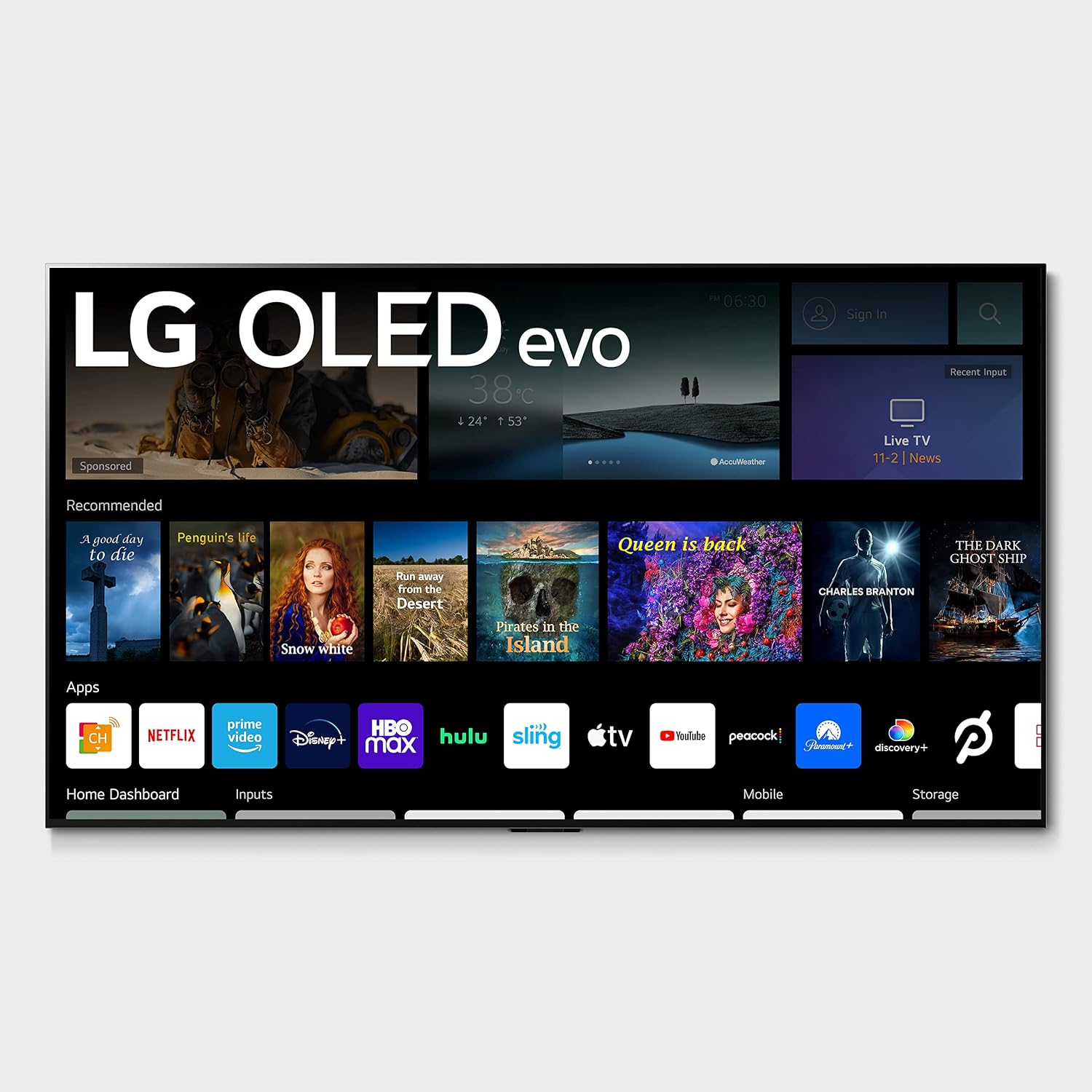 LG 55-Inch Class OLED evo Gallery Edition G2 Series Alexa Built-in 4K Smart TV, 120Hz Refresh Rate, AI-Powered, Dolby Vision IQ and Atmos, WiSA Ready, Cloud Gaming (OLED55G2PUA, 2022)