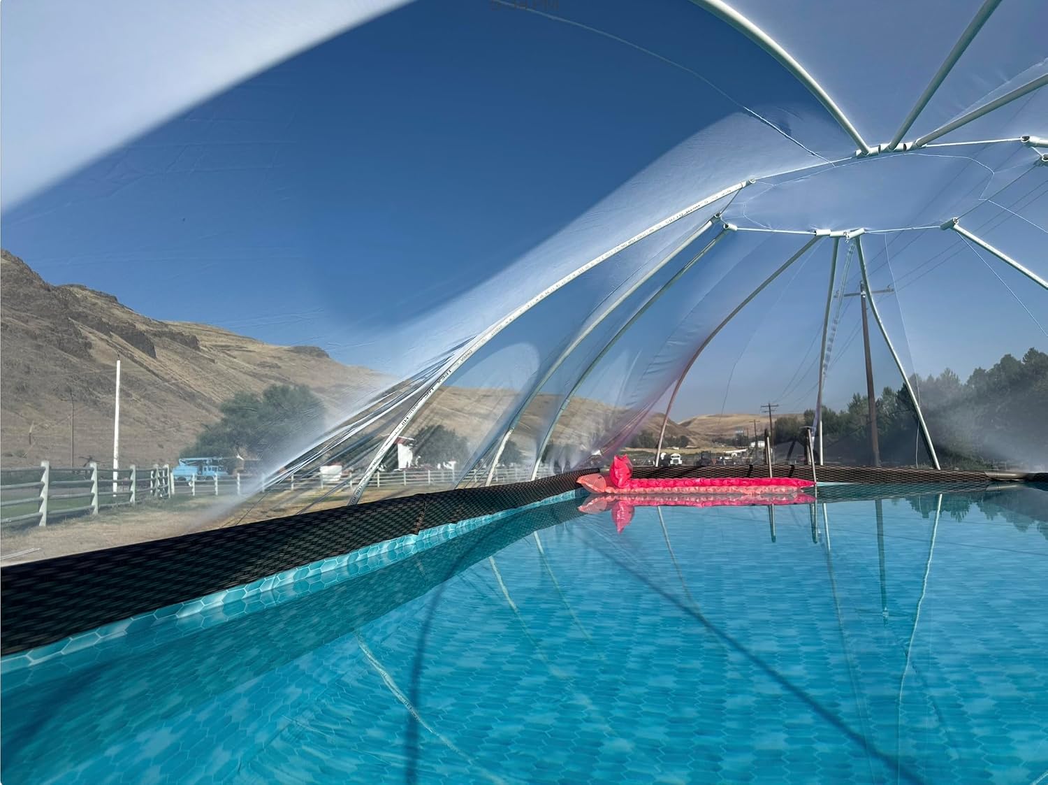 | Pool Net Dome for 14' to 15' Round Above Ground Pools | 6 of 7 Parts Included. NOT Included are THE Poles Made of Inexpensive PVC Pipe to BE Purchased BY Customer.