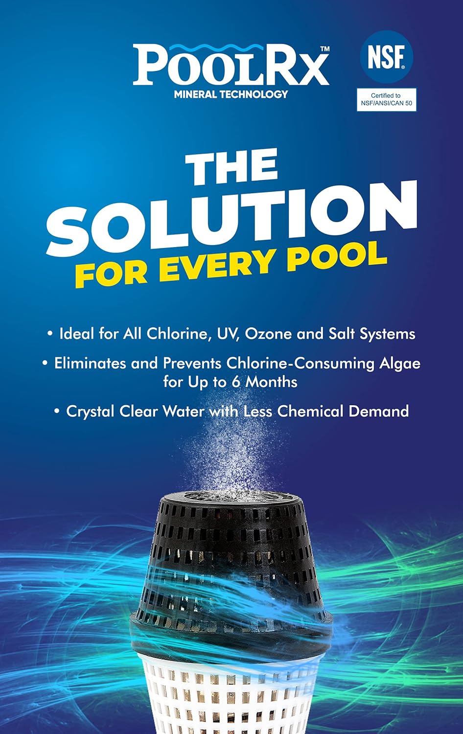 Pool RX 332066 Booster and 101066 6 Month 20k-30k Gallon Algaecide Bundle